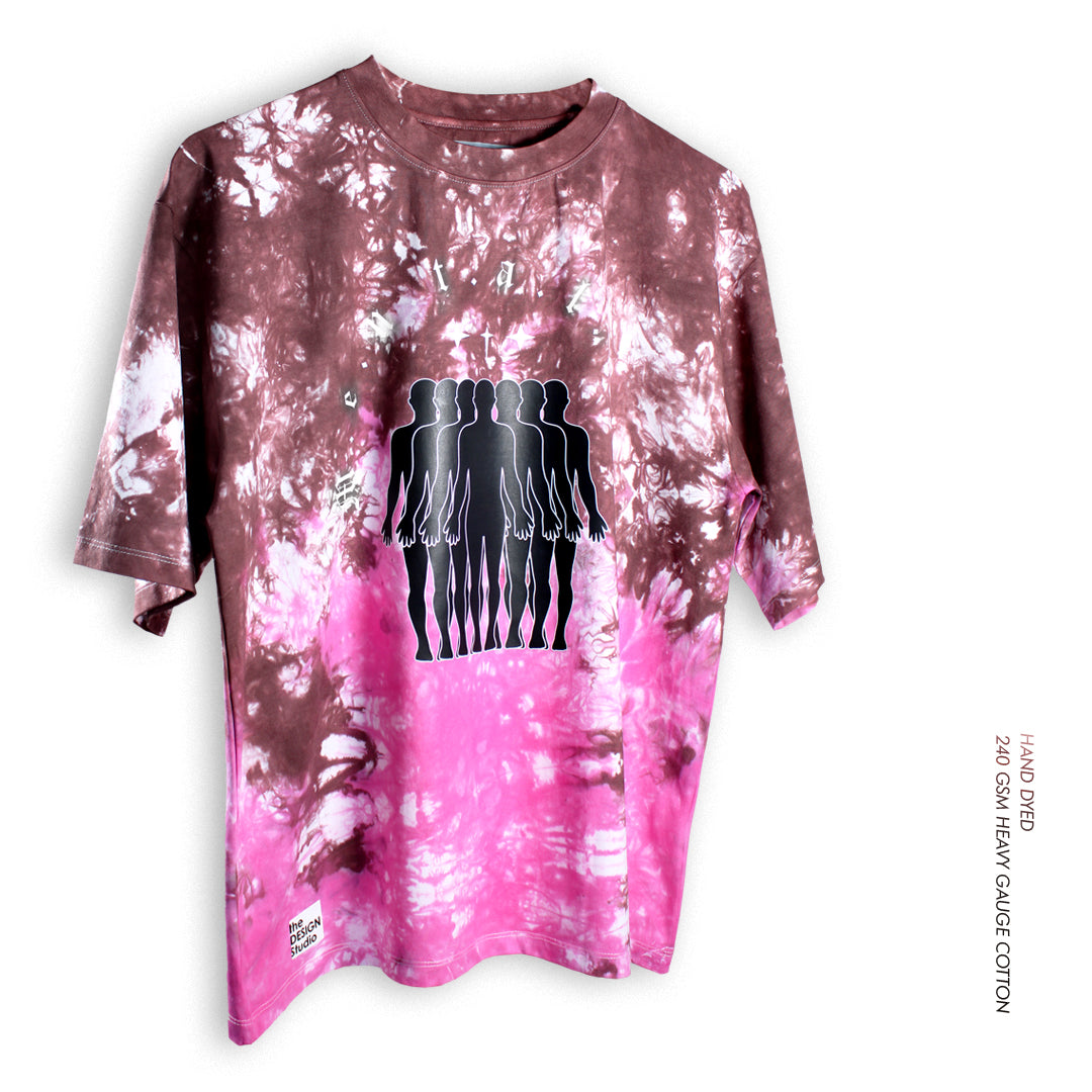 MENTALITY PINK & BROWN HAND DYED T-SHIRT