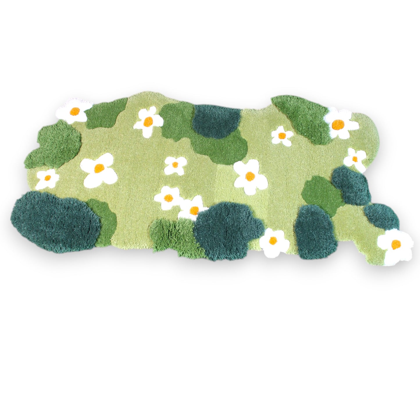 Daisy moss rug - high pile + low pile