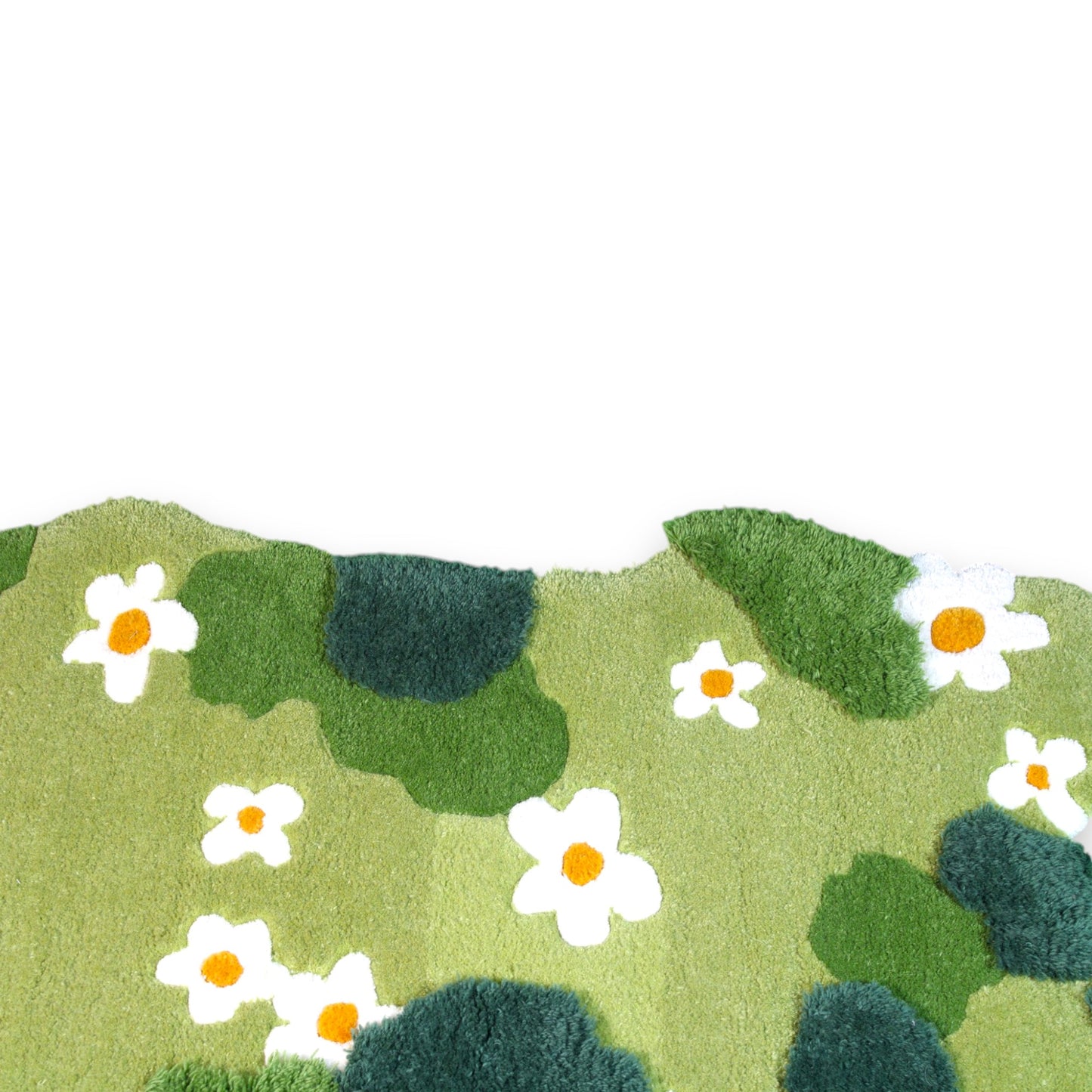 Daisy moss rug - high pile + low pile